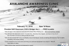 2016 Public Avalanche Awareness
